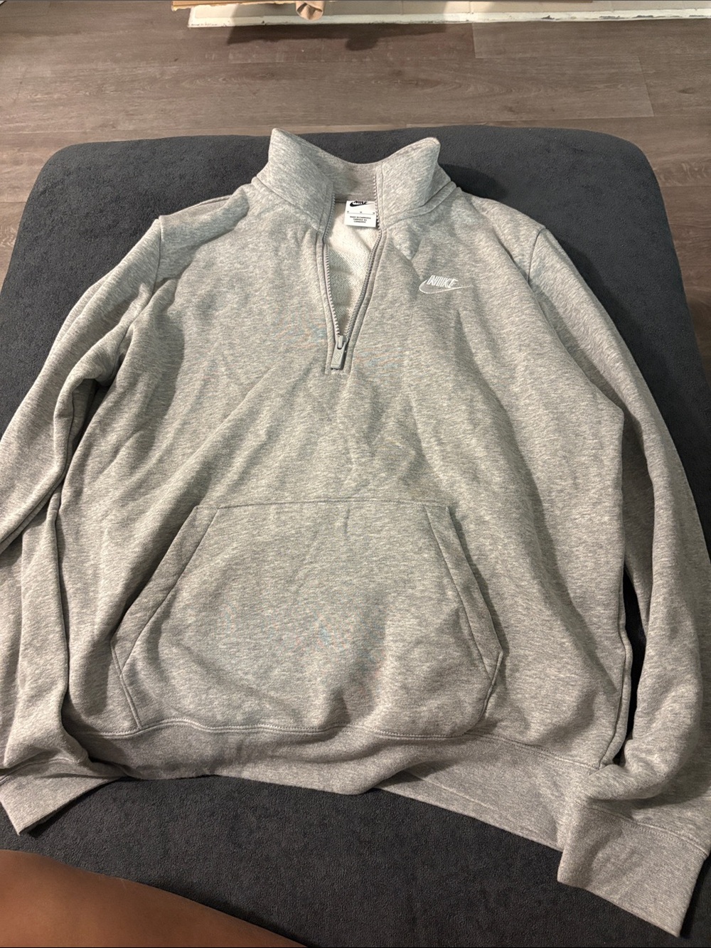 Nike Light Gray Quarter-Zip Pullover